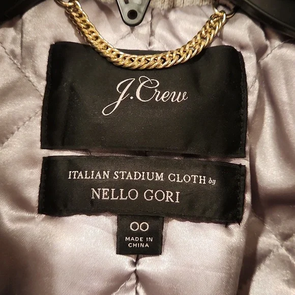 ⭕️ PRICE FIRM J. Crew Italian Stadium Cloth Wool Blend Gray Coat Size 00 - Picture 4 of 6